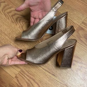 A new day gold shoes open toe